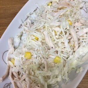 簡単♪おつまみ♪野菜たっぷりヘルシー蒸し鶏サラダ